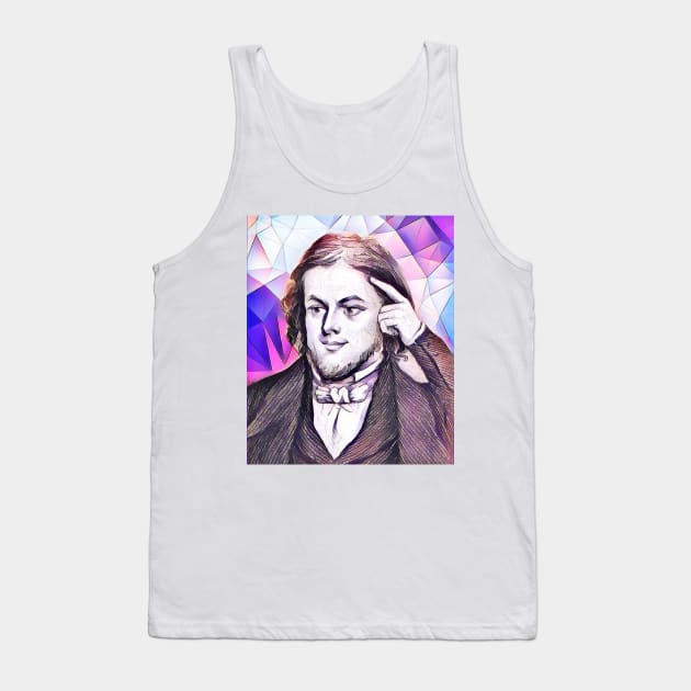 Rufus Wilmot Griswold Pink Portrait | Rufus Wilmot Griswold Artwork 8 Tank Top by JustLit